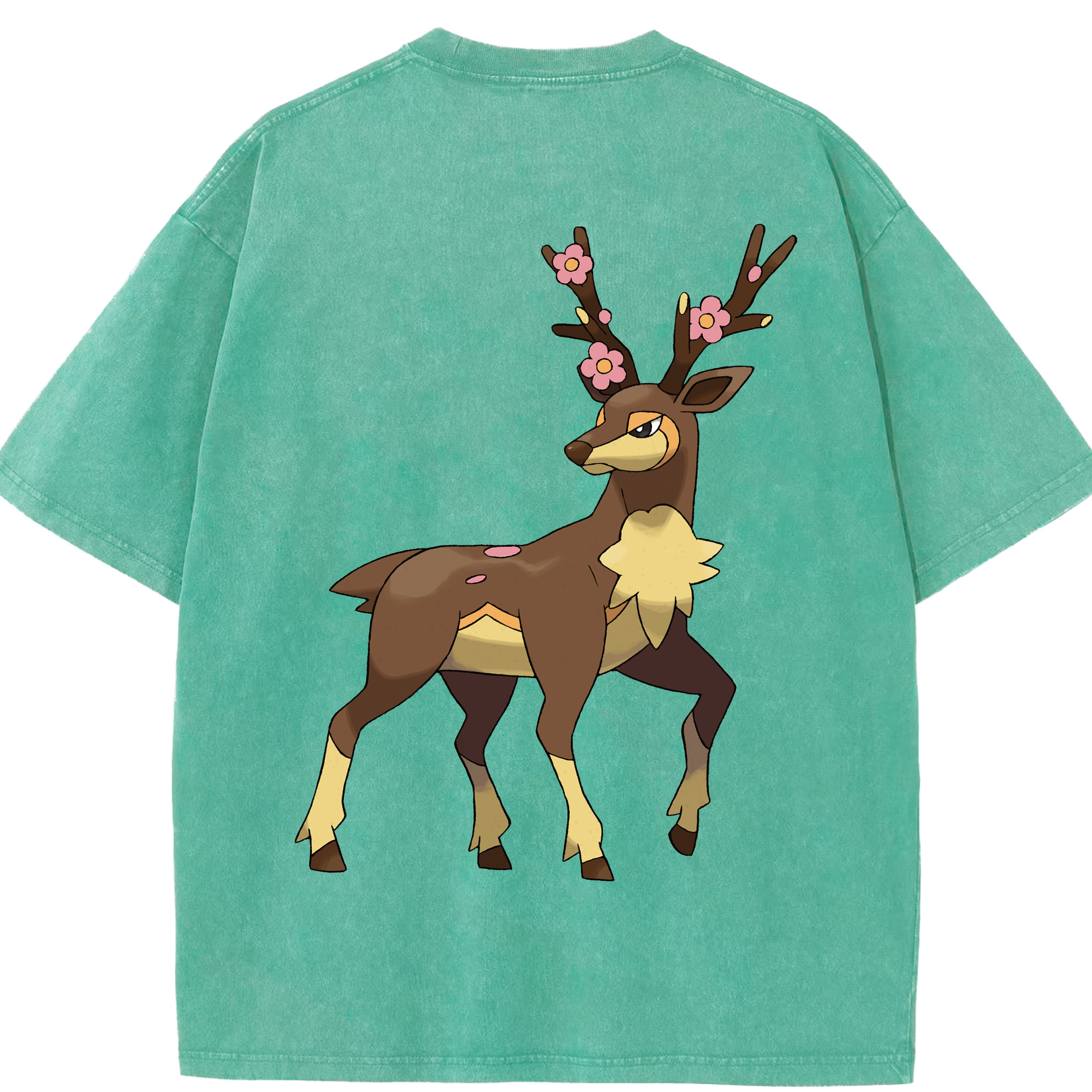 （画像用） ポケットモンスター Pokémon 綿100% ヴィンテージ風 半袖Tシャツ（背面プリント）